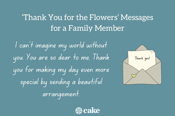 Thank you message to a family member